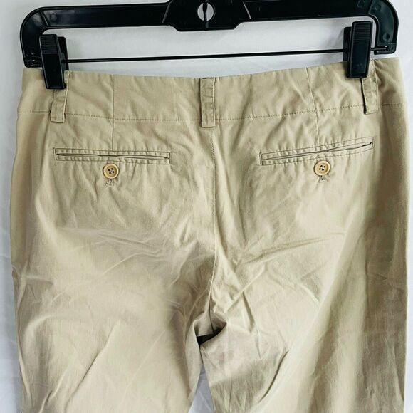 Theory Wide Leg Pants Khaki Mid Rise Stretch Lightweight Neutral Office Size 4 - Picture 7 of 10